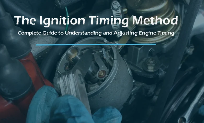 Ignition timing adjustment with distributor and stroboscope
