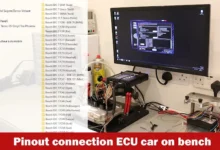 Pinout connection ECU car on bench