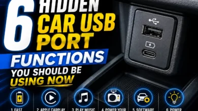 Create a featured image titled 6 Hidden Car USB Port Functions You Should Be Using Now