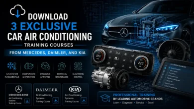 Mercedes and Kia car air conditioning training manuals