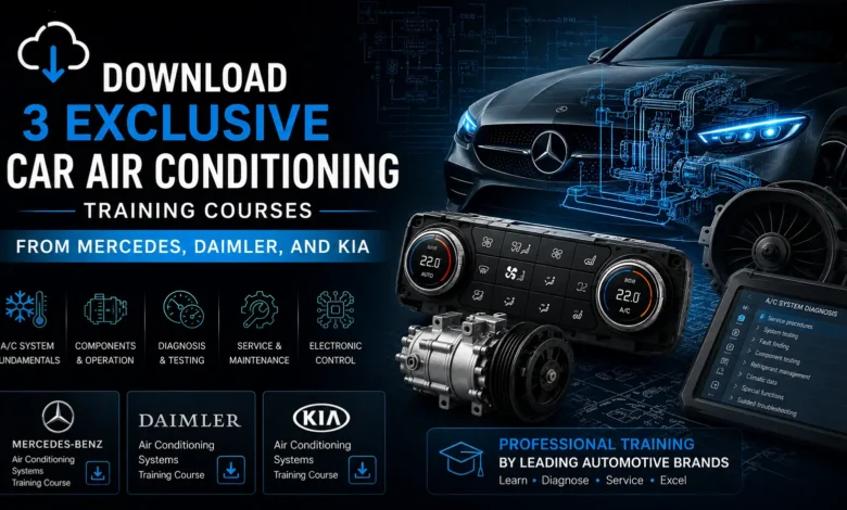 Mercedes and Kia car air conditioning training manuals